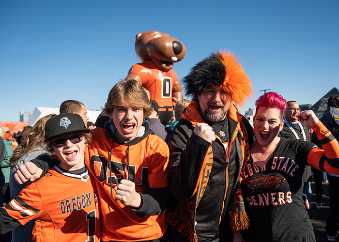 Beaver fans at the Las Vegas Bowl tailgater