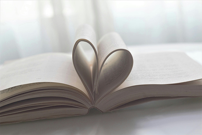 heart-shaped pages
